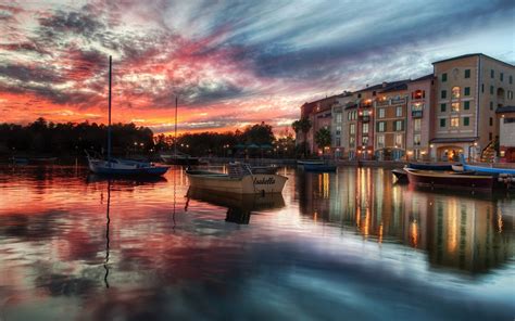 Portofino, Italy, Boat, Sea, Water, Reflection, Sunset, Building, City ...