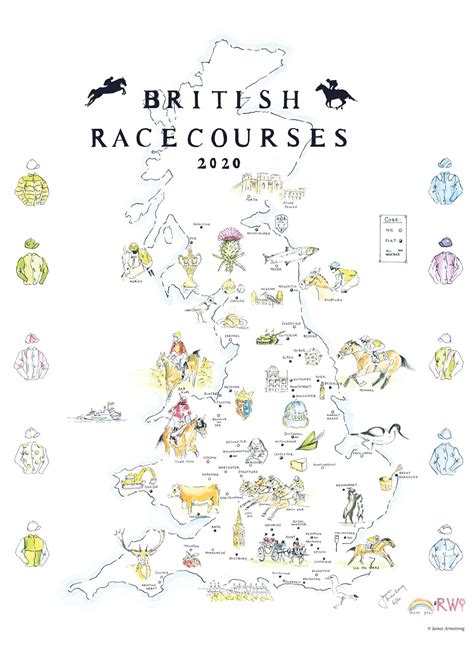 Map of British Racecourses — James Armstrong | Artist & Freelance ...