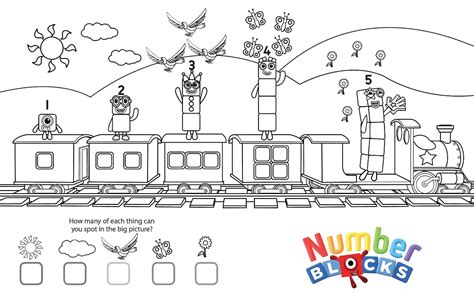 Numberblocks on the train