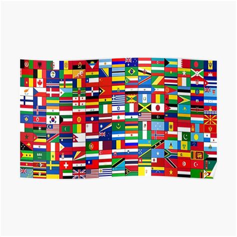 "WORLD FLAGS" Poster for Sale by planetterra | Redbubble