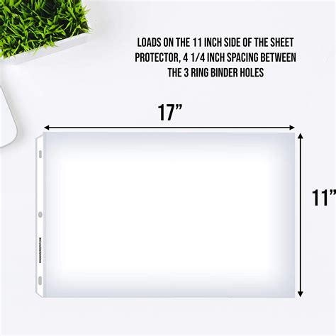 11 x 17 Landscape Sheet Protectors – Pack of 25 – RingBinderDepot.com