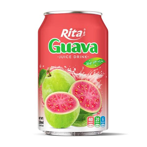 Fruit Juice: Guava Juice Drink 330ml Can Rita Brand