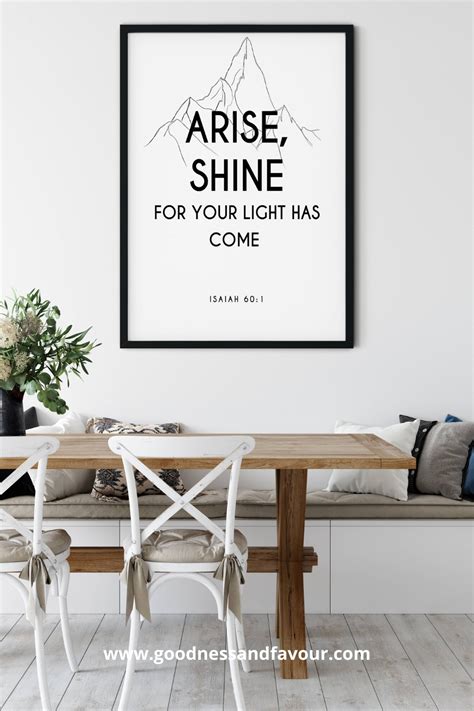 Arise, Shine For Your Light Has Come Christian Wall Art | Christian ...