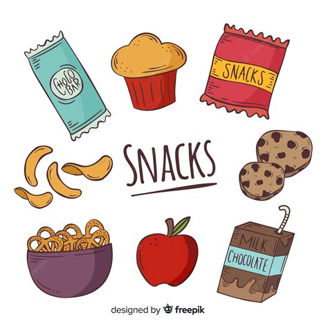 Snack Foods Clipart Set Download - Clipart 4 School | Food clipart - Clip Art Library