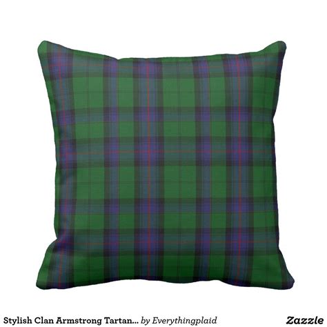 Stylish Clan Armstrong Tartan Plaid Pillow Tartan Plaid Pillows, Stripe Throw Pillow, Blue ...