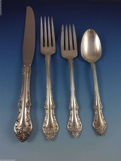 Melbourne by Oneida Sterling Silver Flatware Set for 8 Service 52 ...