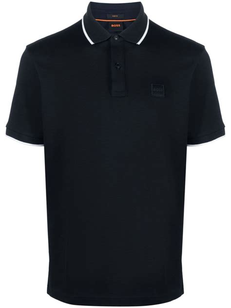 BOSS logo-embossed Piqué Polo Shirt - Farfetch