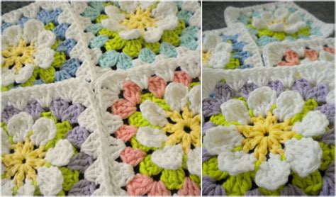 Flower Granny Square Free Crochet Patterns - Your Crochet