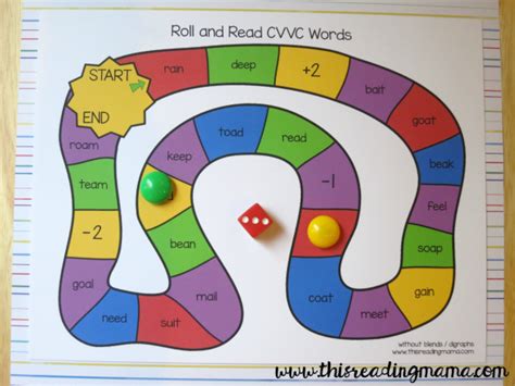 Long Vowel Roll and Read Games