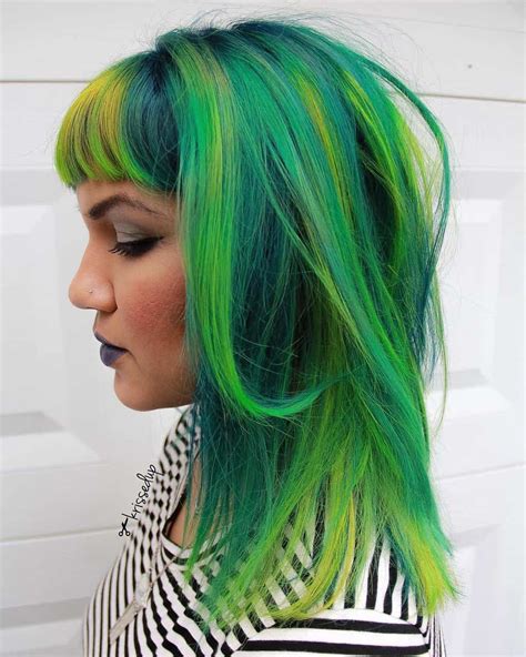 15 Bold and Vibrant Lime Green Hair Color Ideas