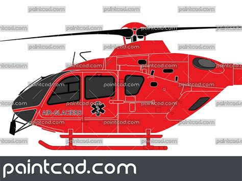 Vector icon of rescue helicopter type Eurocopter EC 135 by Paintcad Digitalart on Dribbble