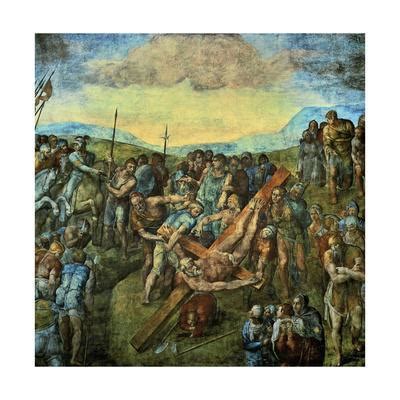 'The Crucifixion of Saint Peter' Giclee Print - Michelangelo | AllPosters.com