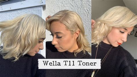 Toning hair with Wella T11 - YouTube