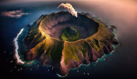 Premium AI Image | aogashima volcano japan