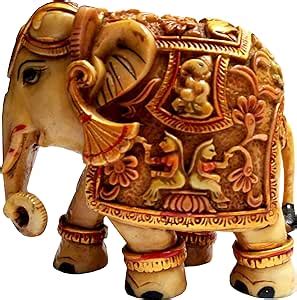 Amazon.com: Purpledip Resin Idol 'Airavat, Elephant of The Gods': Hindu Mythology Design Statue ...