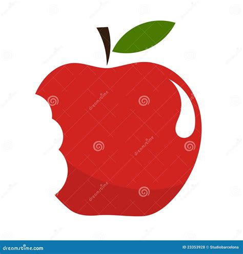 Bitten apple stock vector. Illustration of chaps, food - 23353928