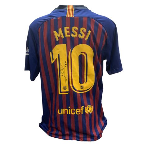 Soccer – Lionel Messi Signed & Framed FC Barcelona Jersey | Taylormade ...