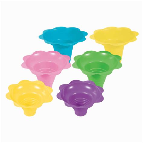 4 oz Flower Snow Cone Cups asst colors (600/cs) – Action Enterprises: Wholesale Lemonade Cups ...