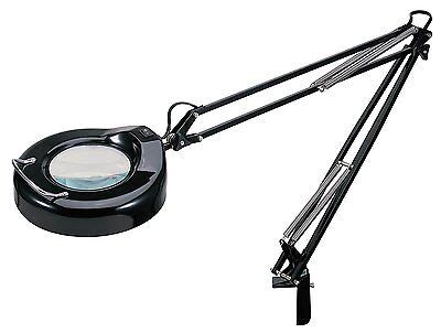 Illuminated Magnifying Task Lamp Clamp On Magnifier Work Reading Desk w Light 5x 676090004503 | eBay