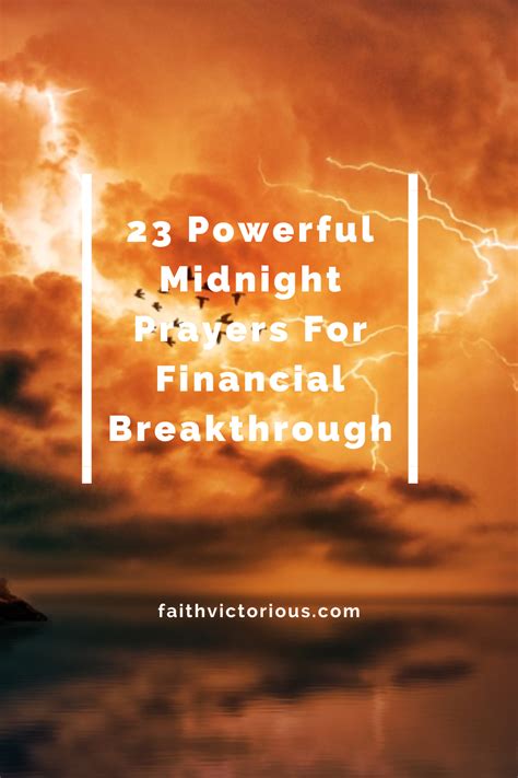 23 Powerful Midnight Prayers For Financial Breakthrough - Faith Victorious