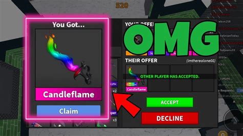 Trading for a Chroma Candle Flame (ccf)😱 | Roblox Murder Mystery 2 MM2 ...