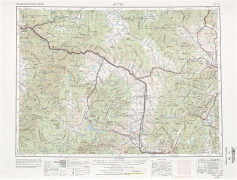 Butte topographic maps, MT - USGS Topo Quad 46112a1 at 1:250,000 scale