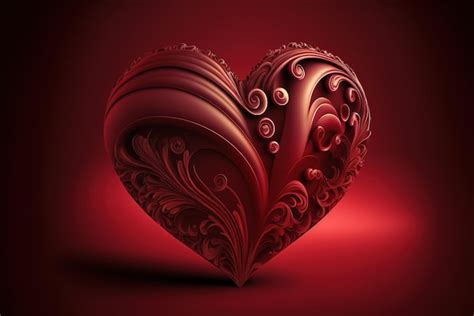 Premium AI Image | Valentine Love Heart Romance Wallpaper Art Background