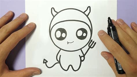 HOW TO DRAW CUTE HALLOWEEN DEVIL - YouTube