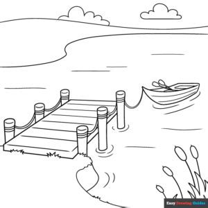 Dock Coloring Page | Easy Drawing Guides