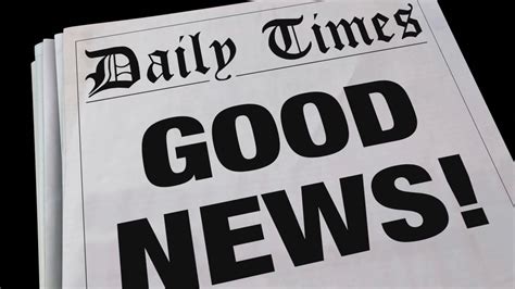 Good News Announcement Spinning Newspaper Headline 3 D Animation Motion ...