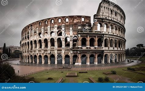 Colosseum Colosseum at Night Generative AI Stock Illustration - Illustration of architecture ...