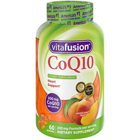 Vitafusion CoQ10 (Coenzyme Q10) Gummy Vitamins, 200 Mg, 60 Count ...