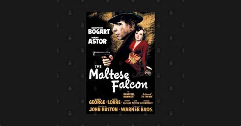 The Maltese Falcon Movie Poster (Dark Noir) - The Maltese Falcon - T-Shirt | TeePublic