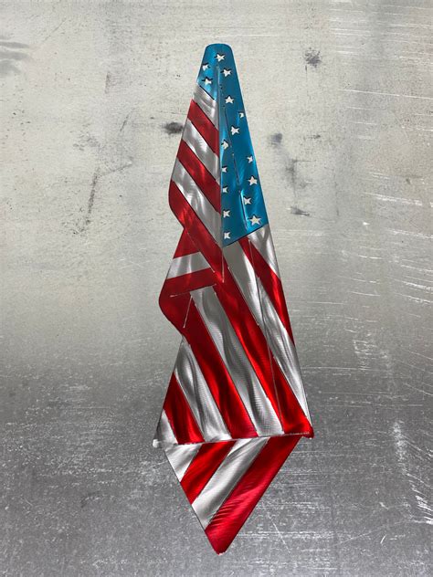 Metal Draped American Flag Metal Flag Patriotic Home Decor - Etsy UK