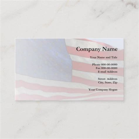 American Flag Business Card | Zazzle.com