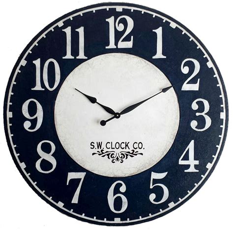 36 inch Americana Large Wall Clock Patriotic navy by Klocktime