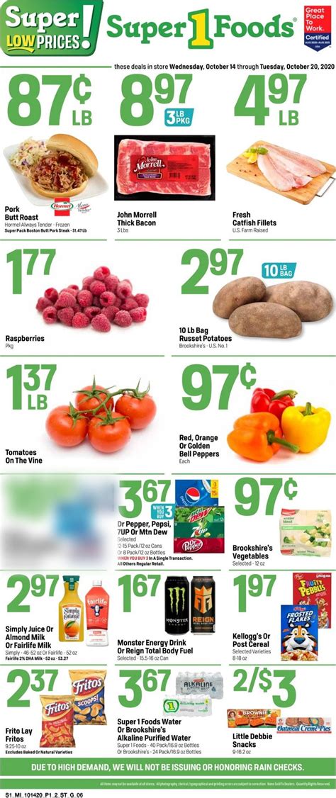 Super 1 Foods Current weekly ad 10/14 - 10/20/2020 - frequent-ads.com