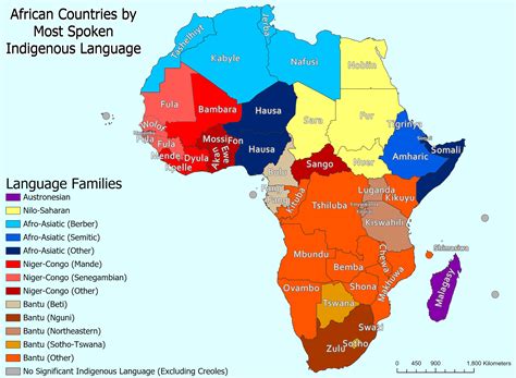 African Countries by Its Most Spoken Indigenous Language [OC] : r/MapPorn
