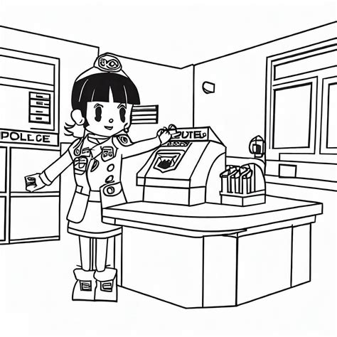 Police Station coloring pages - ColoringLib