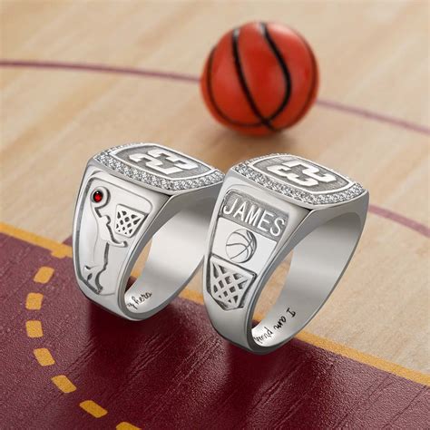 Personalized Engraved Basketball Ring with Name & Number - CALLIE