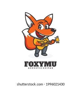 Vector Logo Illustration Fox Music Mascot Stock Vector (Royalty Free ...