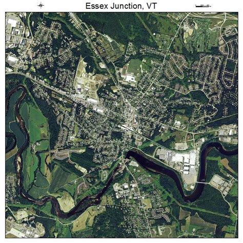 Aerial Photography Map of Essex Junction, VT Vermont