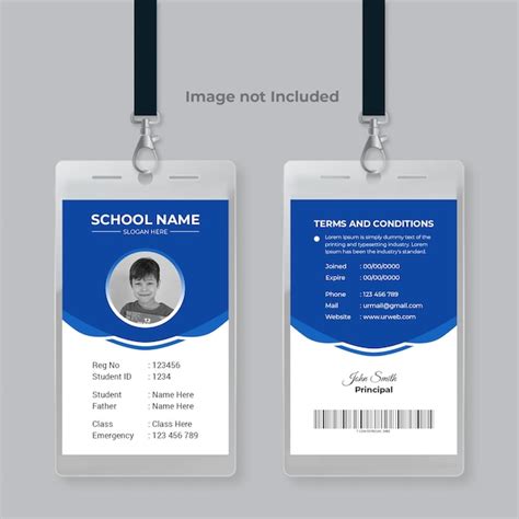 Premium PSD | School ID Card Template Psd