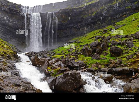 Fossá waterfall in Streymoy, Faroe Islands Stock Photo - Alamy