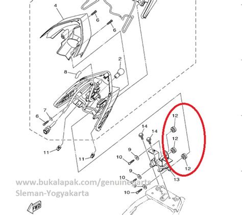 Jual HARGA PER BIJI KARET GROMMET DUDUKAN LAMPU BELAKANG STOP LAMP ...