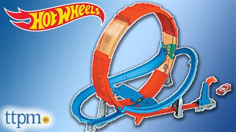 Hot Wheels Massive Loop Mayhem Track Set With Huge 28-Inch Tall Track Loop Slam Launcher ...