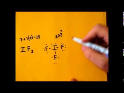 Lewis Dot Structure of IF3 (Iodine TriFluoride) - YouTube