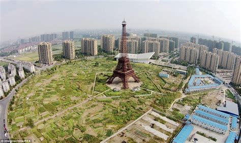 Chinese town creates vegetable garden below Eiffel Tower replica ...