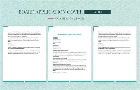 Board Application Cover Letter in Word, Google Docs - Download ...