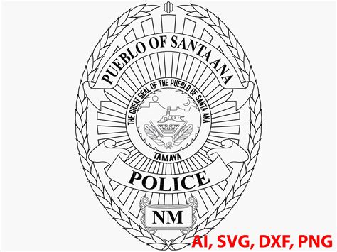 Pueblo of Santa Ana Police Badge Badge, Logo, Seal, Custom, Ai, Vector ...